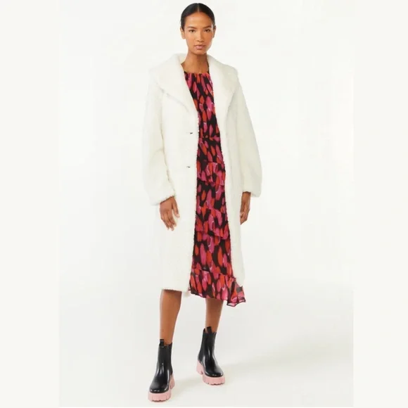 🆕 SUPER PLUSH Teddy Jacket with Shawl Collar & Belt (Only 2 left! Sizes M, XL!) - Picture 4 of 6